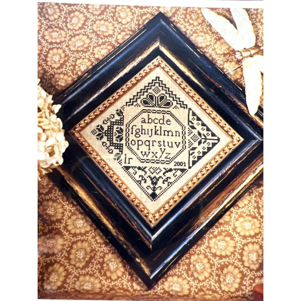 Vintage Quaker Diamond Cross Stitch Pattern Alphabet Sampler Design